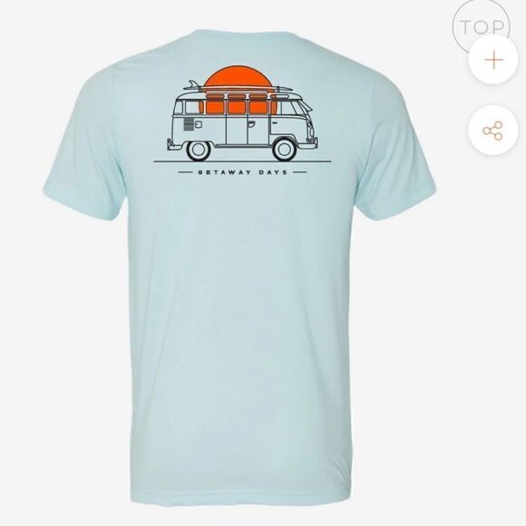TUCK LIFE GETAWAY DAYS PRINT CREW NECK T-SHIRT - Picture 1 of 10